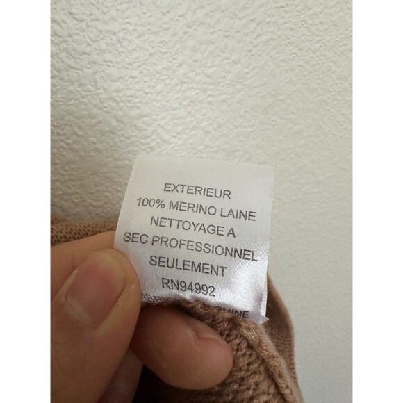 Jonathan Simkhai Loopy Yarn Fringe Cold Shoulder Sweater Merino Wool Women's S - Picture 7 of 10